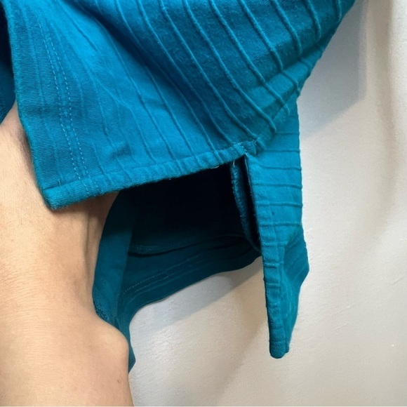 Bechamel Plus Size 2X Long Sleeve Pull Over Cotton Sweater High Neck Blue Zipper - Picture 4 of 8